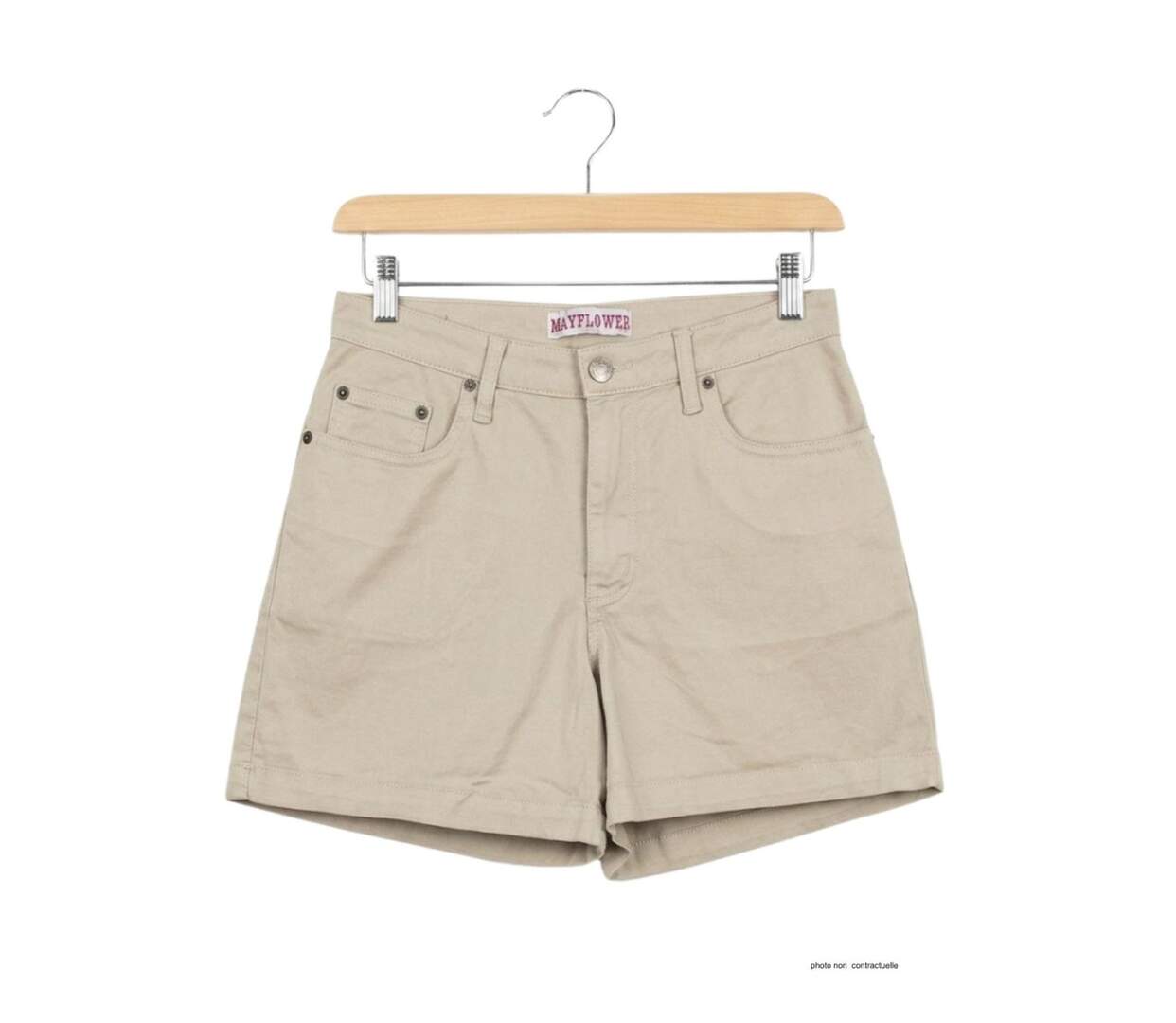 MAYFLOWER SE0340 - Short 5 poches en coton stretch Sable : le confort au naturel-2