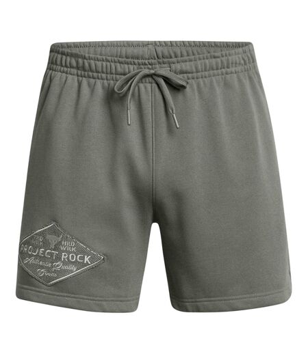 Mens Project Rock Sweat Shorts Green Under Armour