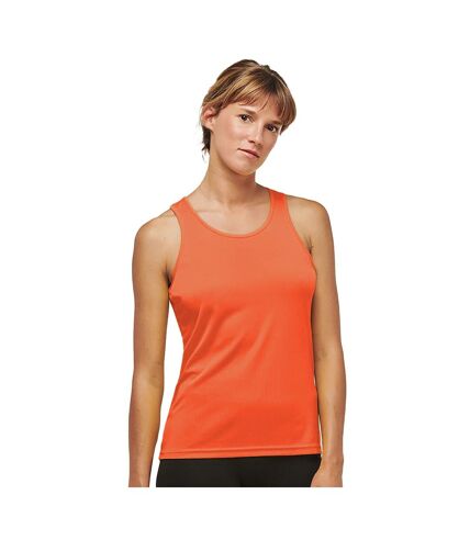 Kariban Proact Womens/Ladies Sleeveless Sports / Training Vest (Fluorescent Orange)