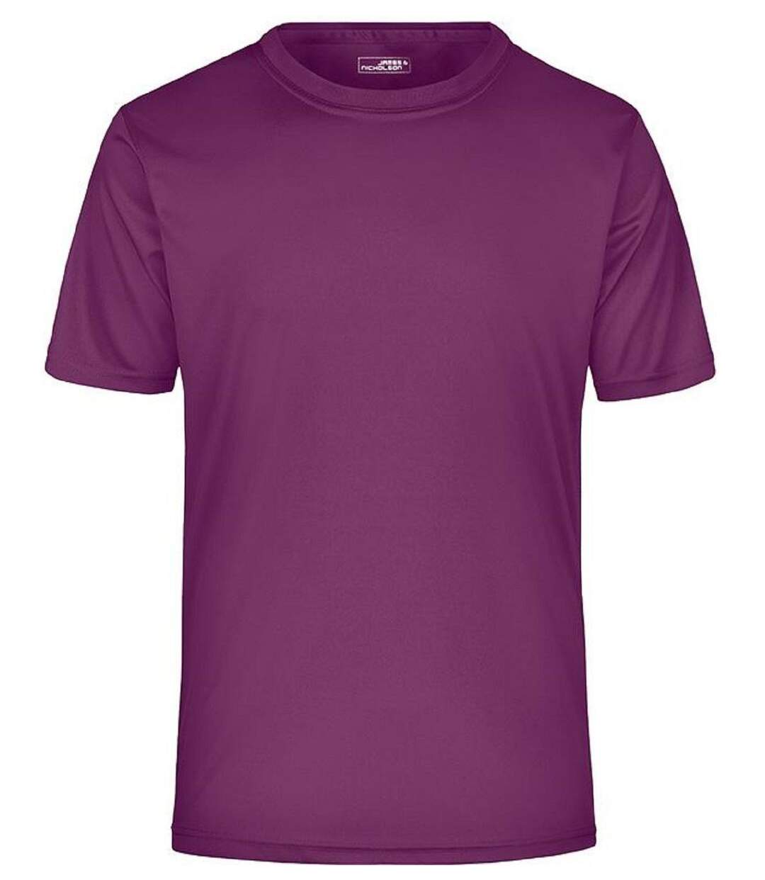 t-shirt respirant JN358 - violet pourpre - col rond - Homme