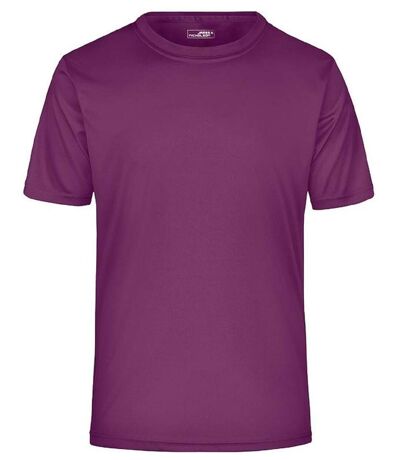 t-shirt respirant JN358 - violet pourpre - col rond - Homme