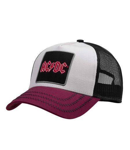 Casquette Trucker Beige Noir Rouge Foncé Amplified
