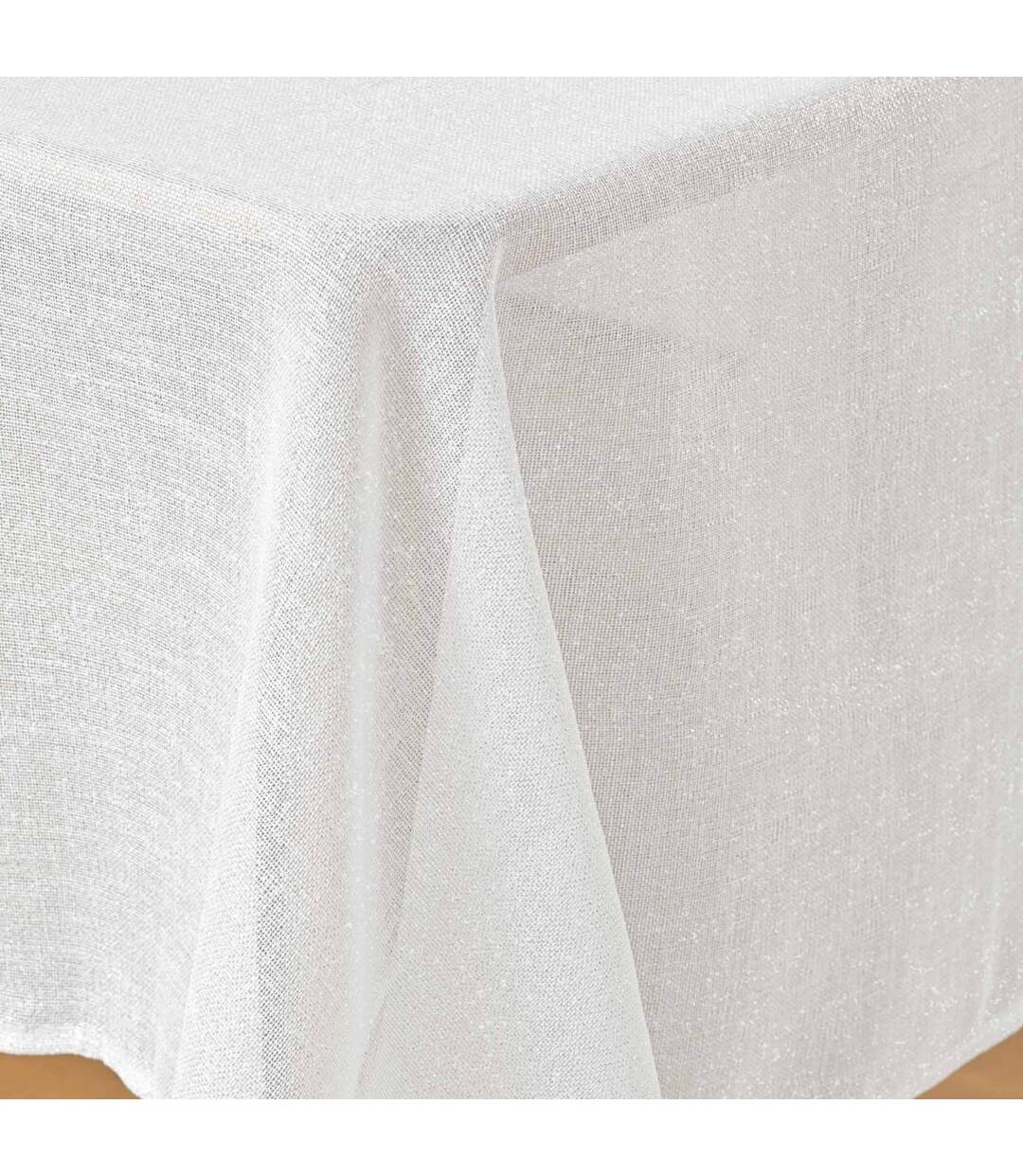 Nappe Uni Métallisé Strass 140x300cm Argent-2