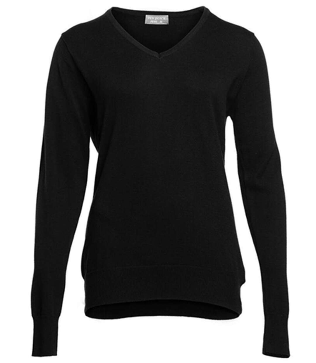 Pull col V - Femme - PK451 - noir-2