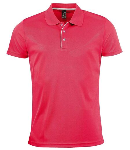 Polo sport performer - Homme - 01180 - rouge corail fluo