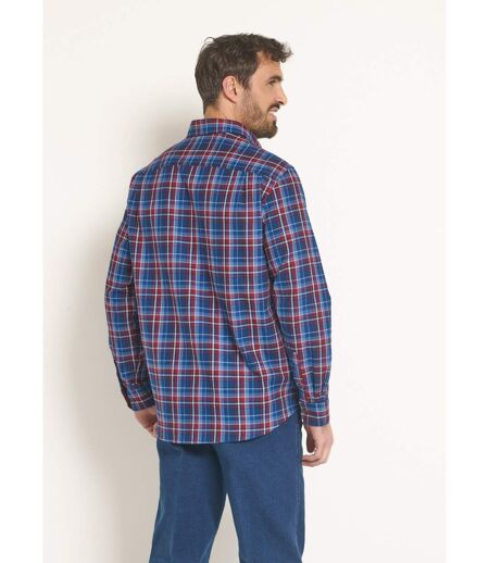 Chemise flanelle détails velours, vif