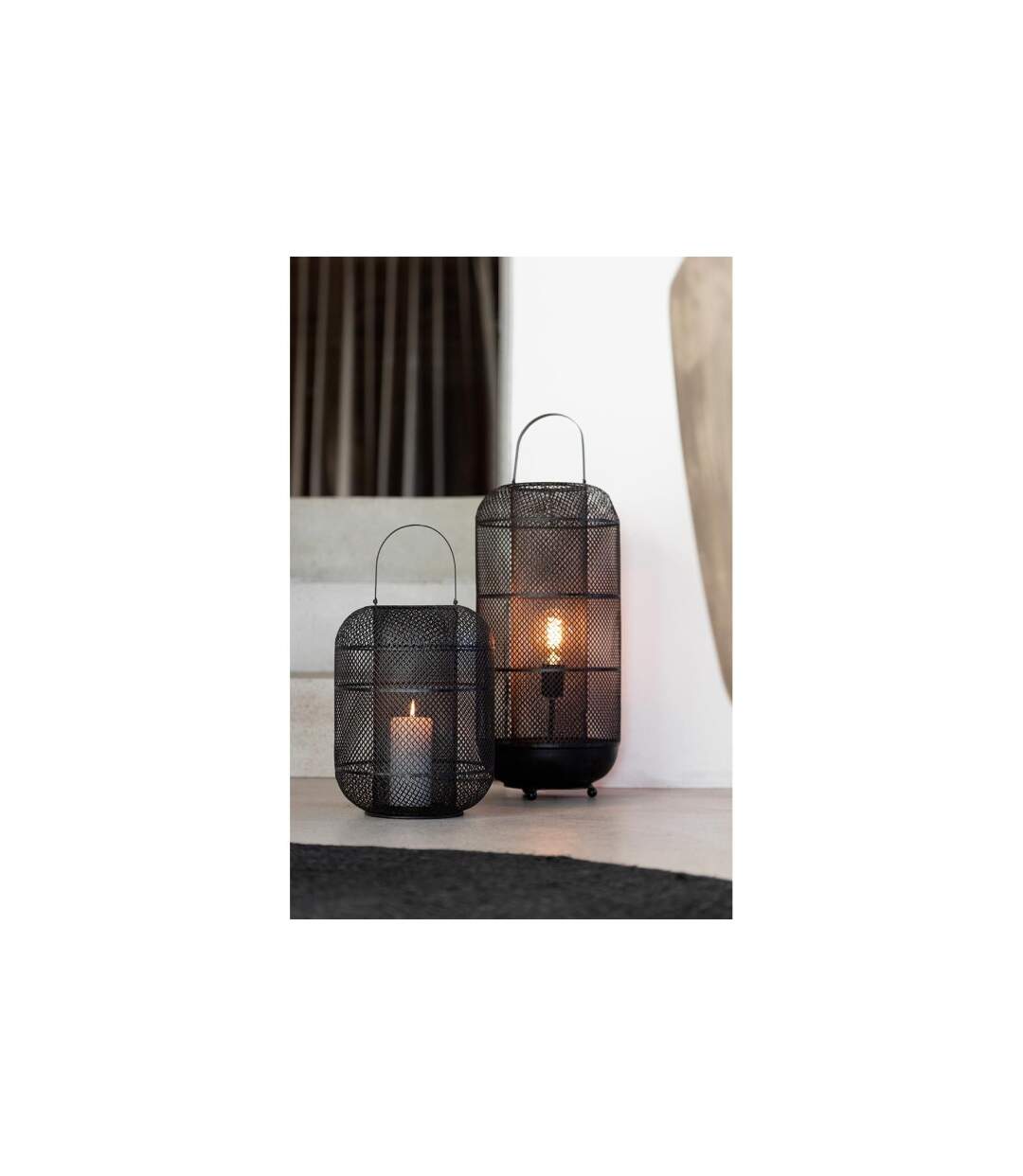 Lanterne Déco en Métal Donny 51cm Noir-4