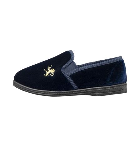 Kyle chaussons fermés à motif lion garçon bleu marine Sleepers