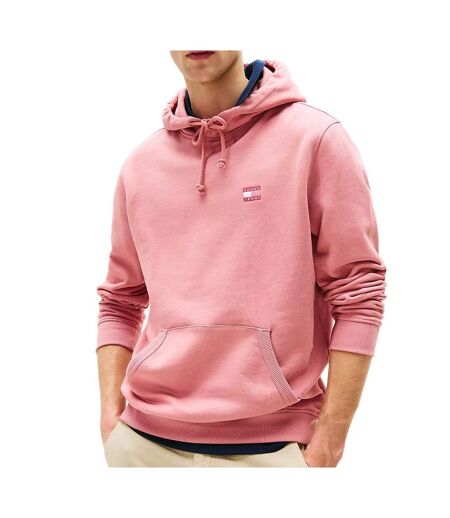 Sweat à capuche rose homme tommy hilfiger tjm reg badge - l