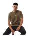 Mens Mountain Logo Regular T-shirt Khaki Marshall Artist-1