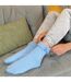 THMO - Femme Chaussettes de Lit Polaire Antidérapantes Hiver Thermique-4