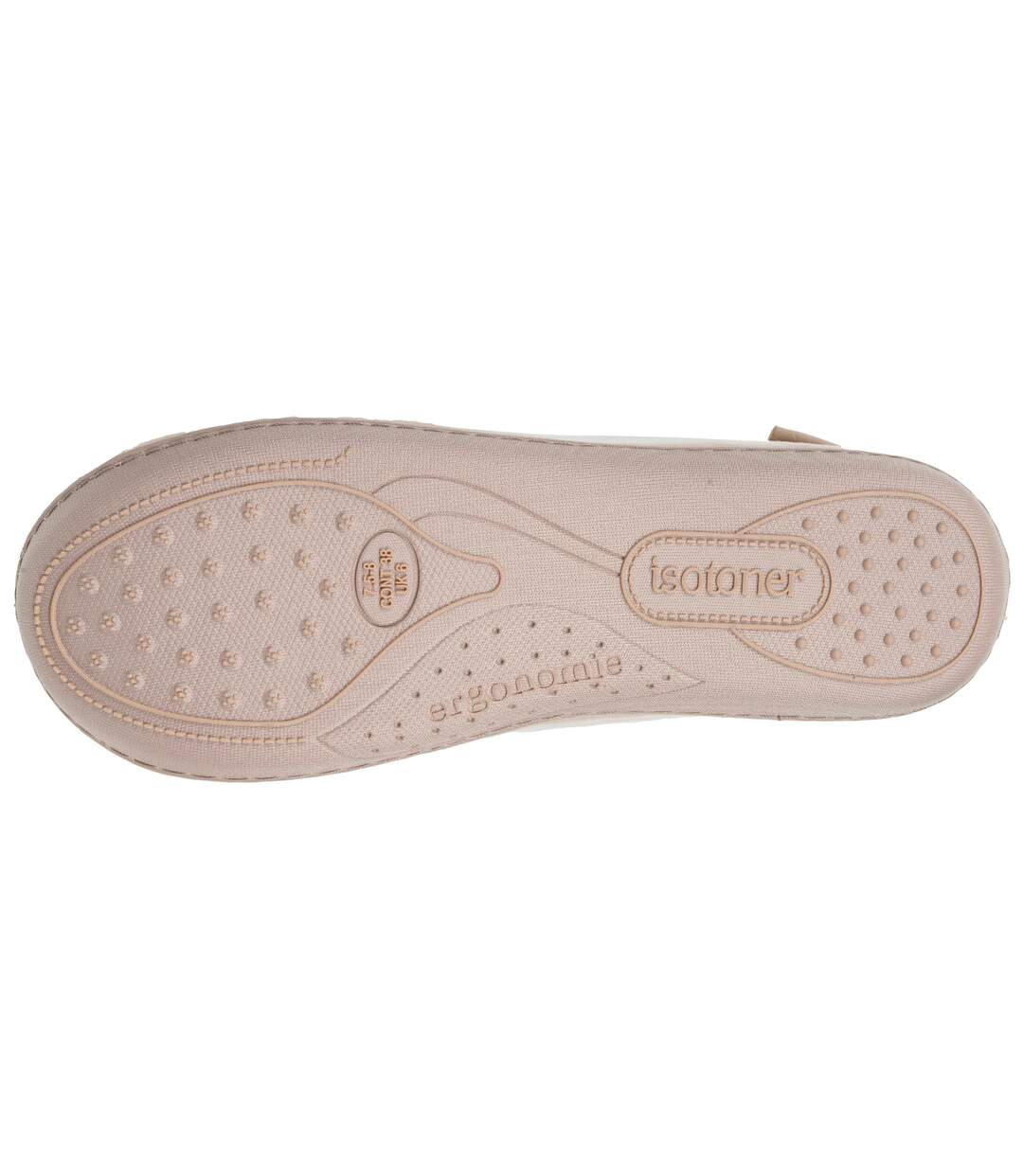 Isotoner Chaussons Charentaises femme microvelours semelle ergonomique, mousse à mémoire forme-4