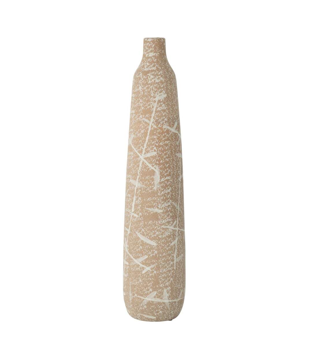 Vase Fin en Grès Dune 69cm Beige & Blanc-1