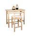 Tabouret haut en branches de teck naturel