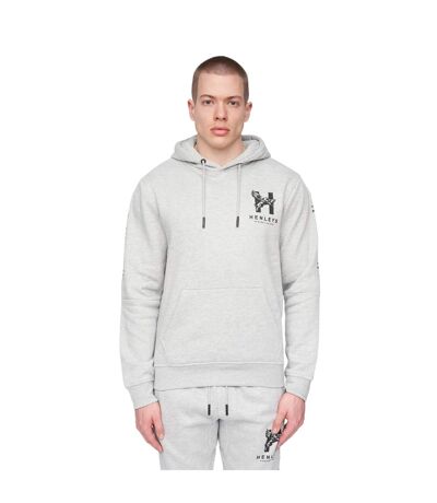 Sweat à capuche tapehen homme gris chiné Henleys