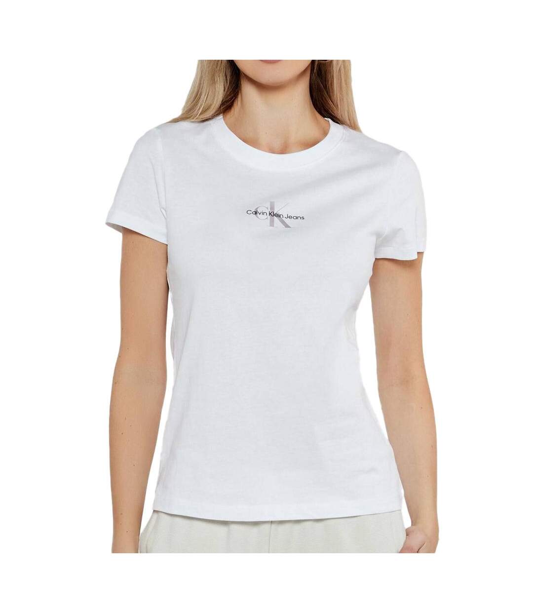 T-shirt blanc femme calvin klein jeans gradient - m-1