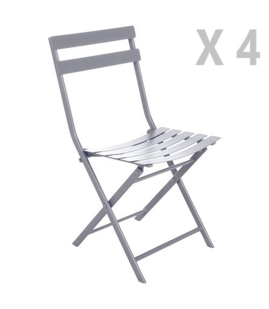 4 Chaises de jardin pliables en métal Greensboro-1