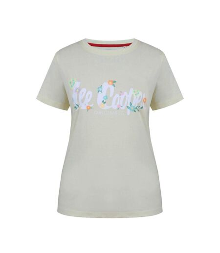 T-shirt Motif/style Floral Classic Femme Citron Lee Cooper