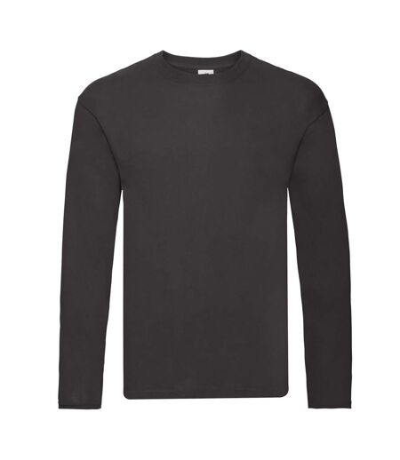 Fruit of the Loom Mens R Long-Sleeved T-Shirt (Black)