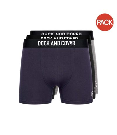 Boxers bronteen homme bleu marine / noir / gris chiné Duck and Cover