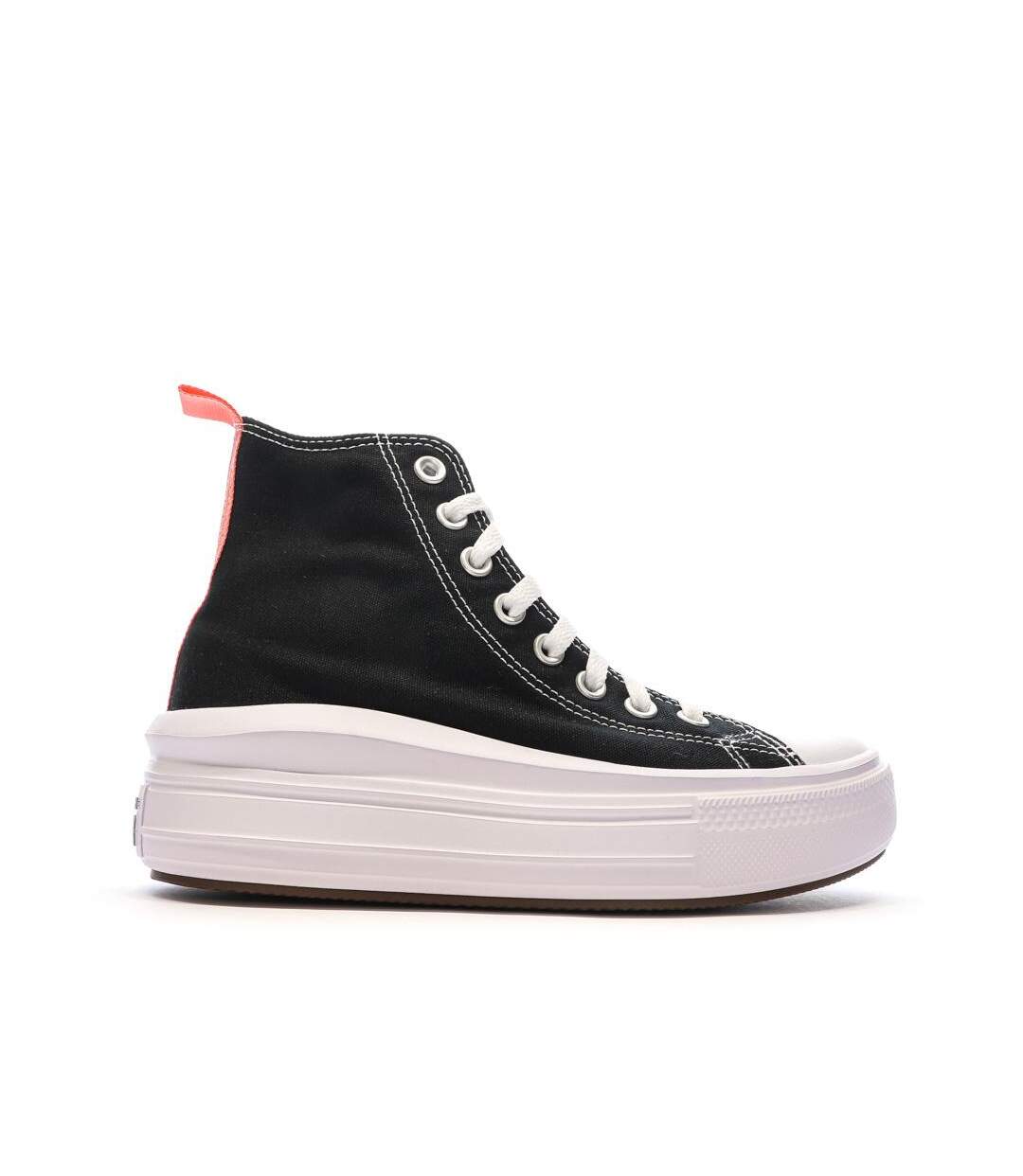 Baskets noir/rose femme converse all star move platform-2