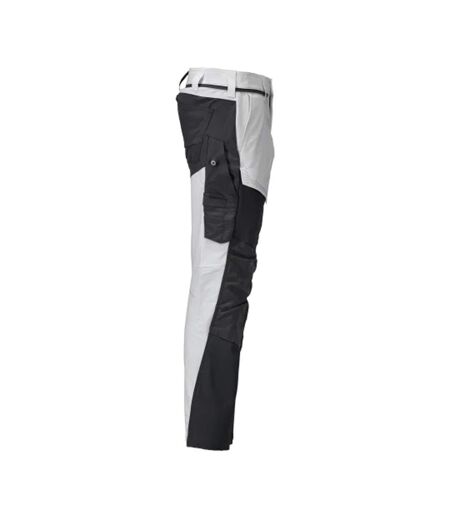 Pantalon De Travail Customised Homme Blanc Gris Pierre Mascot