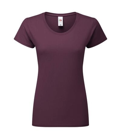 T-shirt Premium Femme Violet Foncé Fruit Of The Loom