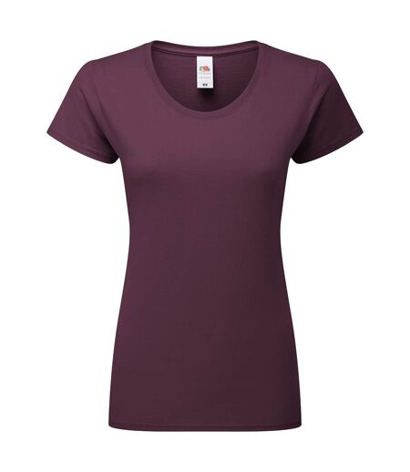 T-shirt Premium Femme Violet Foncé Fruit Of The Loom
