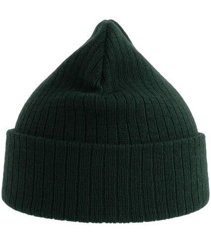 Atlantis Unisex Adult Rio Ribbed Recycled Beanie (Bottle Green)