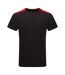 Unisex Adult Performance Contrast T-shirt Black Fire Red TriDri-1