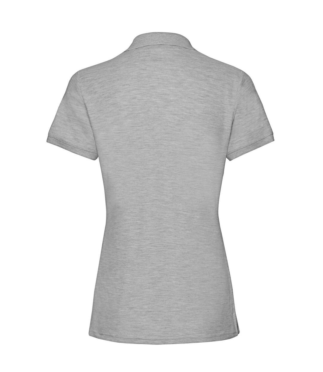 Polo Premium Femme Gris Clair Chiné Fruit Of The Loom-2