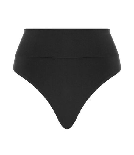 Womens/ladies Seamless High Waist Thong Black Wolford