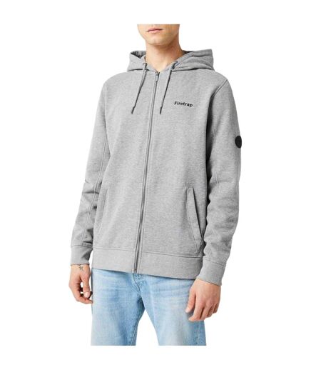 Mens Brunel Full Zip Hoodie Grey Marl Firetrap