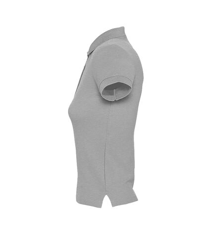 SOLS Womens/Ladies People Pique Short Sleeve Cotton Polo Shirt (Grey Marl) - UTPC319
