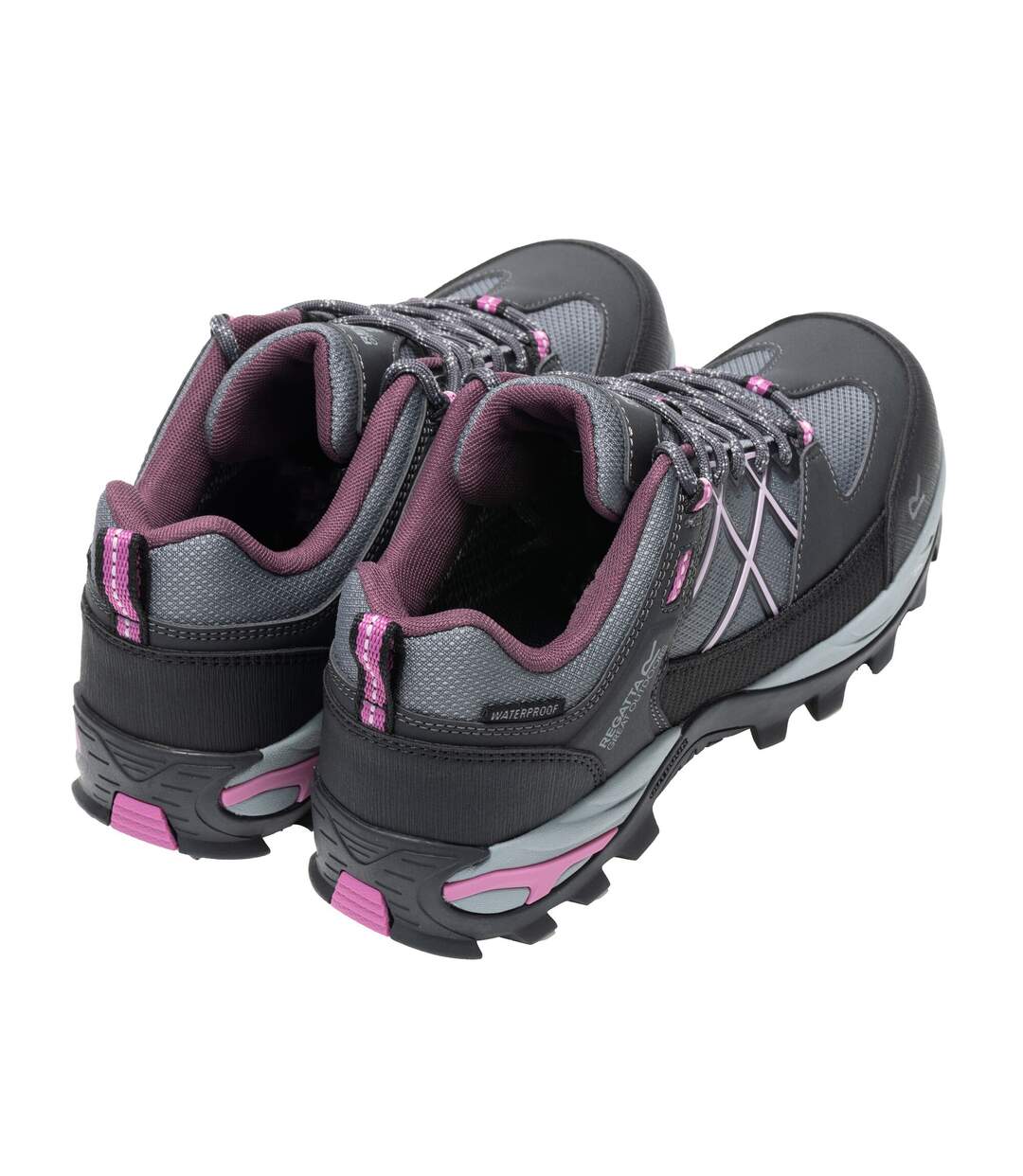 Chaussures De Marche Samaris Femme Anthracite Rose Violet Regatta-2