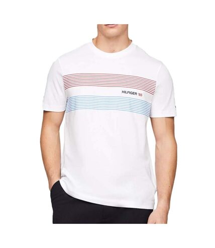 T-shirt Blanc Homme Tommy Hilfiger Chest Hilfiger 85 - L