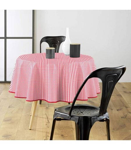 Nappe Ronde Mini Vichy 160cm Rouge