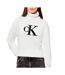 Pull blanc femme calvin klein jeans chenille-1