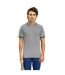 Asquith & Fox Mens Classic Fit Tipped Polo Shirt (Heather Grey/Black) - UTRW4809