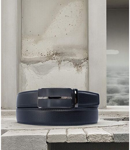 Ceinture Chic en Cuir Noir pour Hommes - Ajustable et Moderne pour un Style au Quotidien