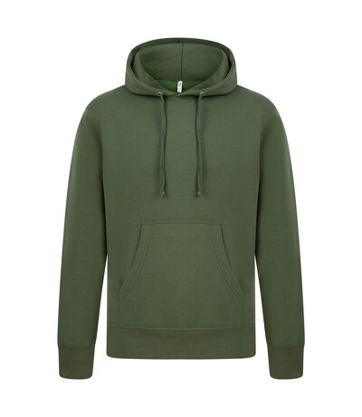 Mens ringspun cotton hoodie military green Casual Classics