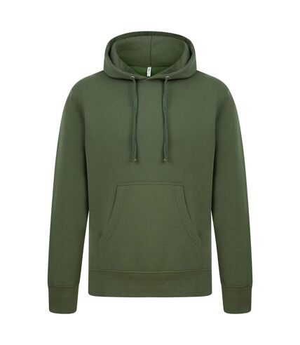 Casual Classics Sweat à capuche en coton filé pour hommes (Vert militaire) - UTAB517