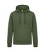 Mens ringspun cotton hoodie military green Casual Classics-1