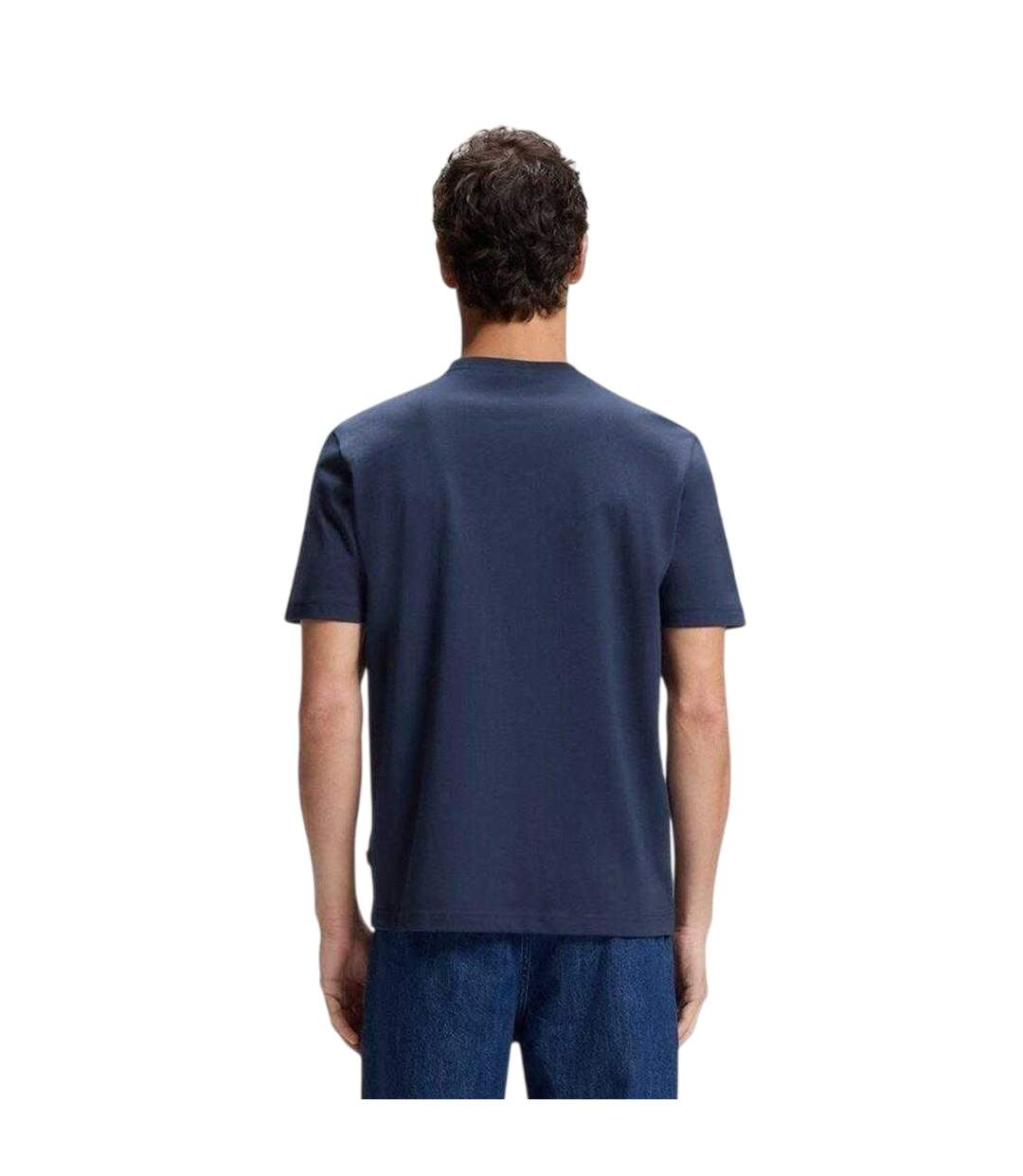 Mens Insignia Logo T-shirt Open Blue Boss-3