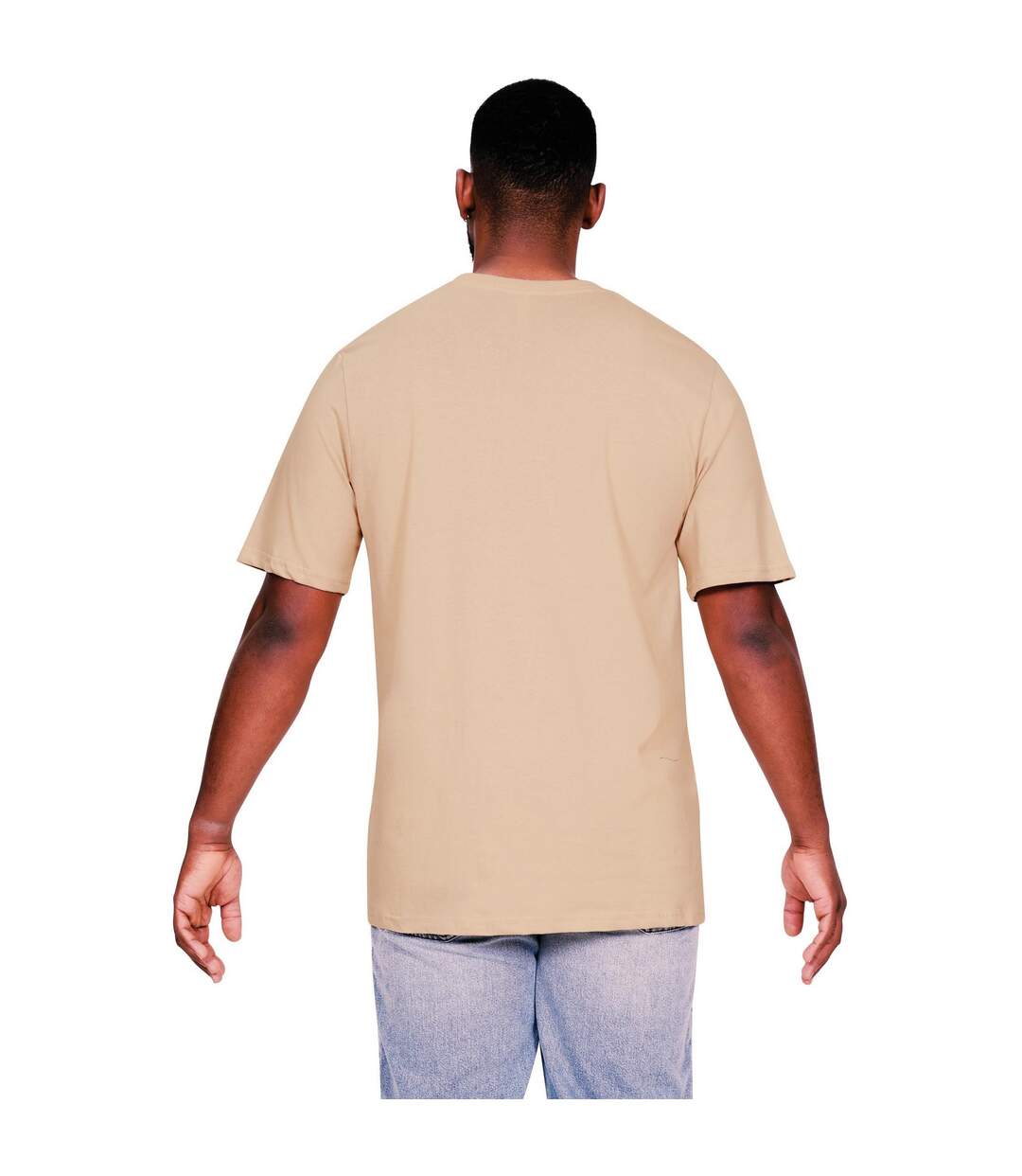 Mens core ringspun cotton tall t-shirt sand Casual Classics-2