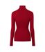 Womens/ladies Turtle Neck Slim Long-sleeved Sweater Top Winery Calvin Klein-3