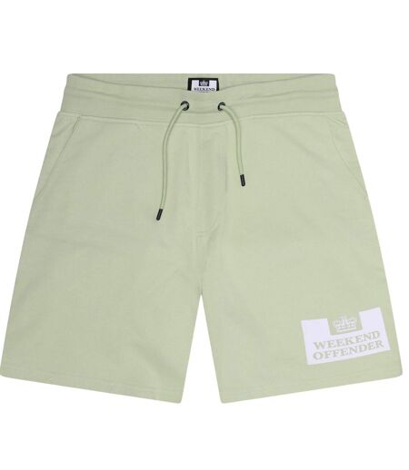 Short De Jogging Motif/style Logo Parma Homme Bleu Menthe Blanc Weekend Offender