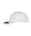 Unisex Adult Logo 5 Panel Snapback Cap White Flexfit-4