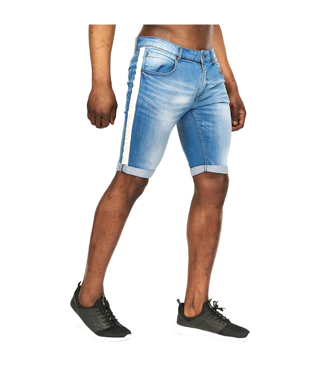 Short playmore homme bleu clair délavé Crosshatch-4