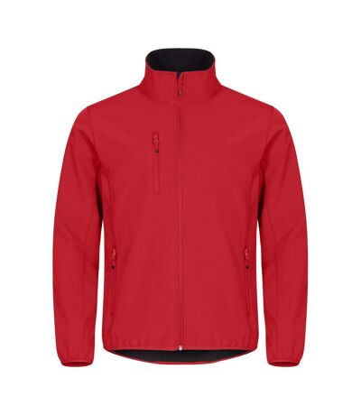 Mens Classic Soft Shell Jacket Red Clique